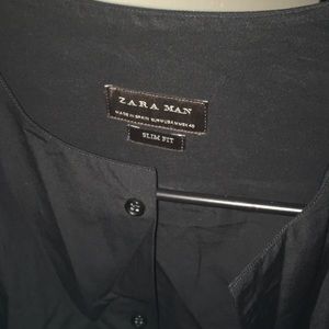 Men’s Zara mandarin button up shirt